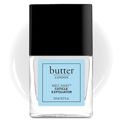 butter LONDON Cuticle Remover Liquid, Melt Away – Gentle Cuticle Softener Oil Exfoliator for Dry & Overgrown Skin, Nail Care for Home Manicure & Pedicure, 6ml (0.2 Fl Oz)