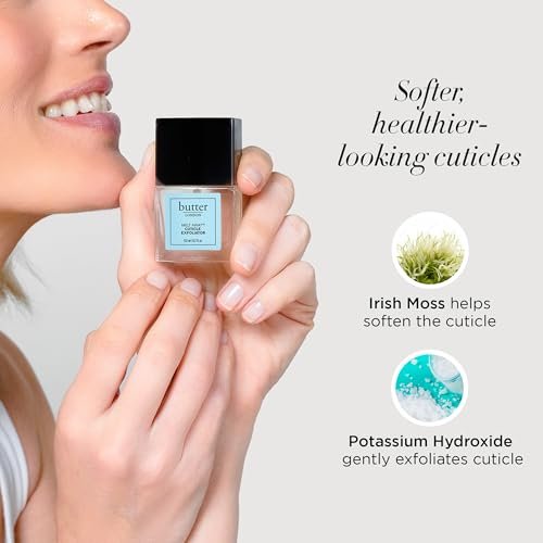 butter LONDON Cuticle Remover Liquid, Melt Away – Gentle Cuticle Softener Oil Exfoliator for Dry & Overgrown Skin, Nail Care for Home Manicure & Pedicure, 6ml (0.2 Fl Oz) - görsel 6