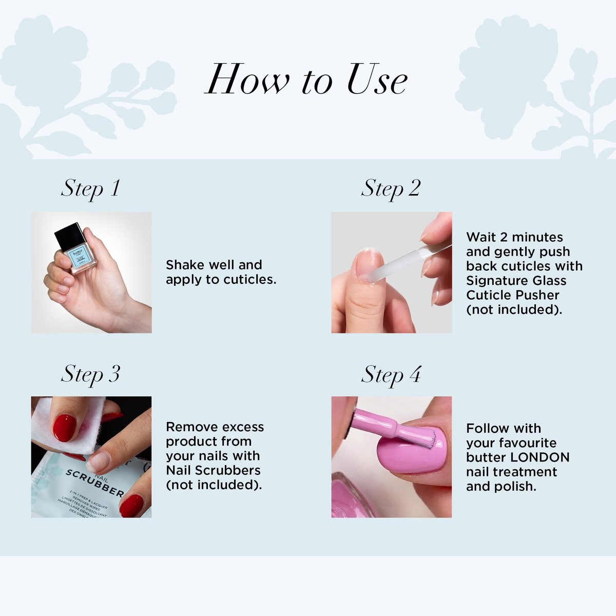 butter LONDON Cuticle Remover Liquid, Melt Away – Gentle Cuticle Softener Oil Exfoliator for Dry & Overgrown Skin, Nail Care for Home Manicure & Pedicure, 6ml (0.2 Fl Oz) - görsel 9