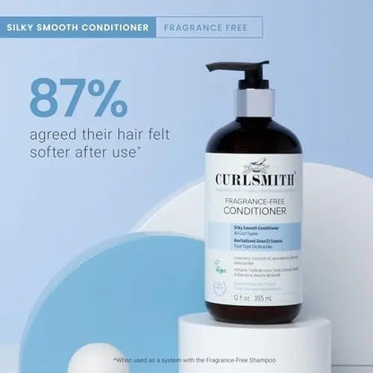 CURLSMITH Fragrance-Free Conditioner - Gently Detangles, Softens and Smooths Hair for Silky Curls (12 oz) Avelisse