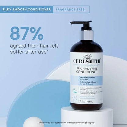 CURLSMITH Fragrance-Free Conditioner - Gently Detangles, Softens and Smooths Hair for Silky Curls (12 oz) Avelisse