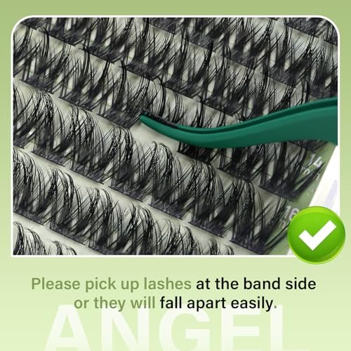 KEYYOU LASH 144Pcs D Curl Angel Eyelash Extension Clusters - Thick Wispy Natural Band Lash for DIY Home Use (Angel A02-D-8-18MIX) - görsel 10