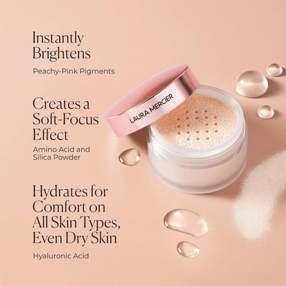 Laura Mercier Translucent Loose Talc-Free Setting Powder Ultra-Blur - Tone-Up Rose Mini Size Avelisse
