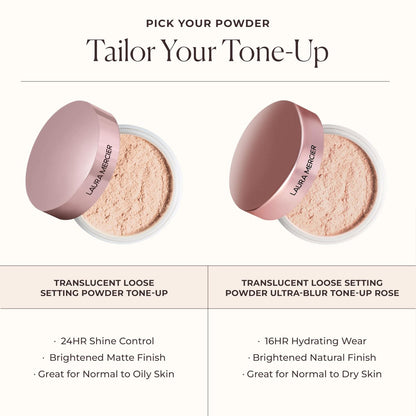 Laura Mercier Translucent Loose Talc-Free Setting Powder Ultra-Blur - Tone-Up Rose Mini Size Avelisse