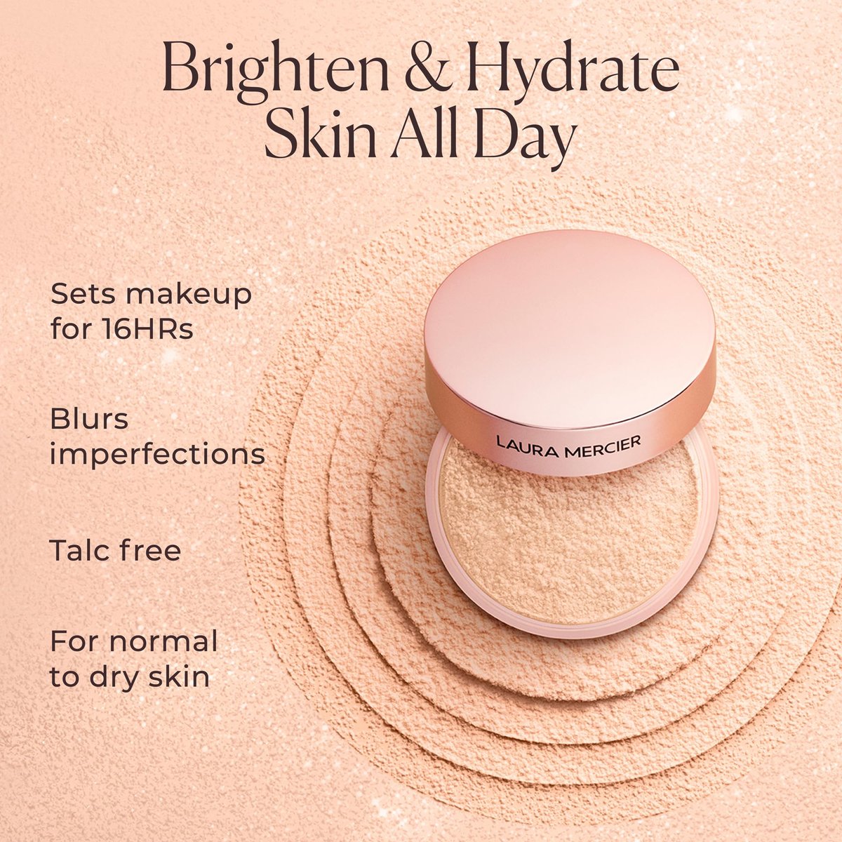 Laura Mercier Translucent Loose Talc-Free Setting Powder Ultra-Blur - Tone-Up Rose Mini Size Avelisse