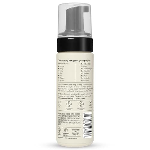 Odele Volumizing Foam Hair Styler – Heat Protection & Added Lift for Straight to Wavy, Fine to Medium Hair – 5 Fl Oz Avelisse