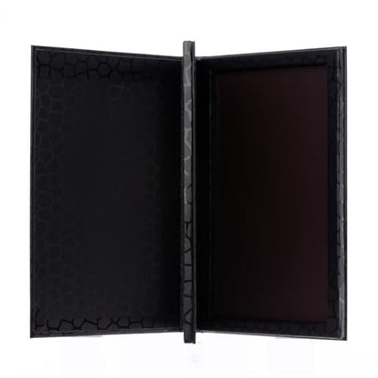 Allwon 2-Layer Book Shaped Magnetic Palette - Large Empty Makeup Storage Box for Eyeshadow, Lipstick, Blush (Black) Avelisse