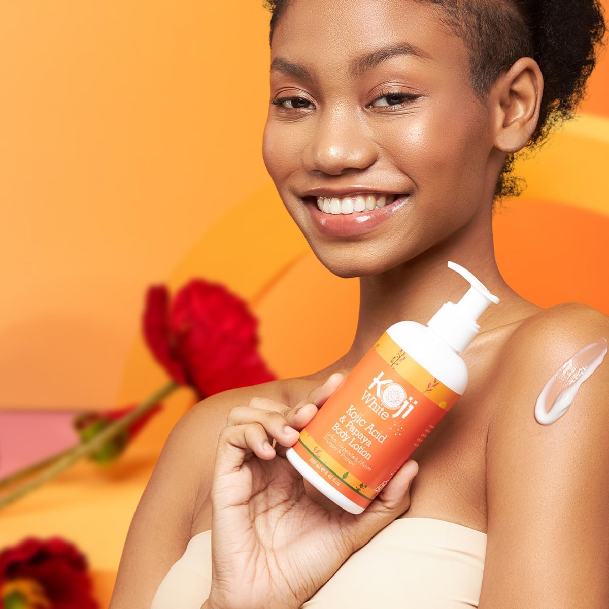 Koji White Kojic Acid & Papaya Body Lotion - Exfoliating, Hydrating Moisturizer for Sun-Damaged Skin, Vegan, Paraben-Free, 8.45 Fl Oz Avelisse