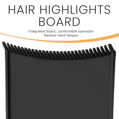 Styquenzer Highlighting Board for Balayage - Hair Coloring Paddle with Teeth for Salon & Home Use - Black