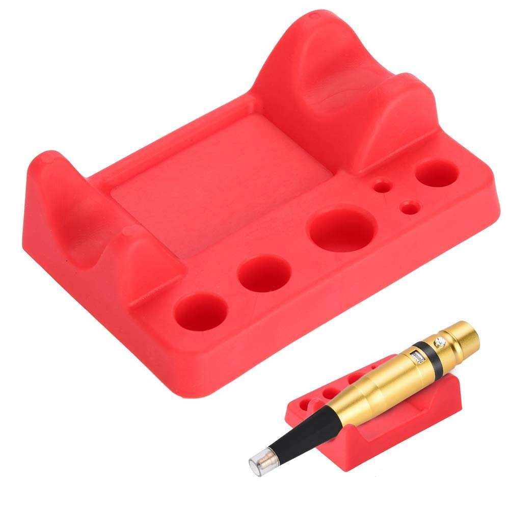 Fayelume Tattoo Ink Holder - 9x6.5cm Red Tattoo Ink Cups Stand for Manual Pen, Color Cup, Cotton Swab - görsel 7
