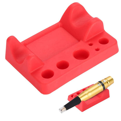 Fayelume Tattoo Ink Holder - 9x6.5cm Red Tattoo Ink Cups Stand for Manual Pen, Color Cup, Cotton Swab
