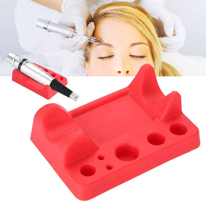 Fayelume Tattoo Ink Holder - 9x6.5cm Red Tattoo Ink Cups Stand for Manual Pen, Color Cup, Cotton Swab