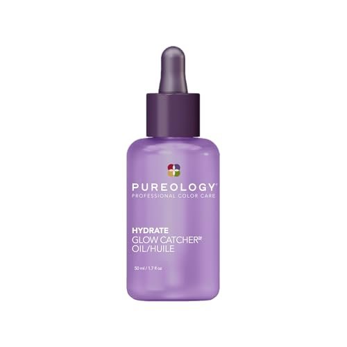 Pureology Hydrate Glow Catcher Hair Oil - 72-Hour Hydration & Shine, Frizz Control, Heat Protectant for Dry Color-Treated Hair, 1.7 Fl Oz Avelisse