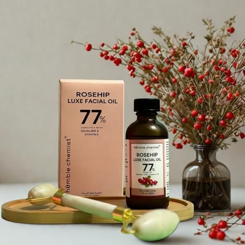 Humble Chemist 2in1 Rosehip Luxe Face Oil – 77% Rosehip Oil with Squalane and Vitamin E for Dry, Sensitive, and Acne-Prone Skin (2 Fl Oz) - görsel 4
