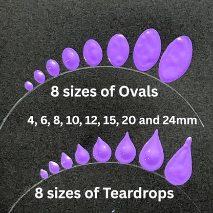 Oval Dotting Tools - Teardrop Dotting Tools - Happy Dotting Company - 8 Double-Ended Set for Dot Mandala Painting Avelisse