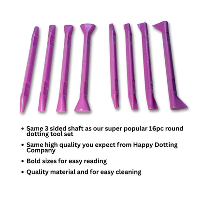Oval Dotting Tools - Teardrop Dotting Tools - Happy Dotting Company - 8 Double-Ended Set for Dot Mandala Painting Avelisse
