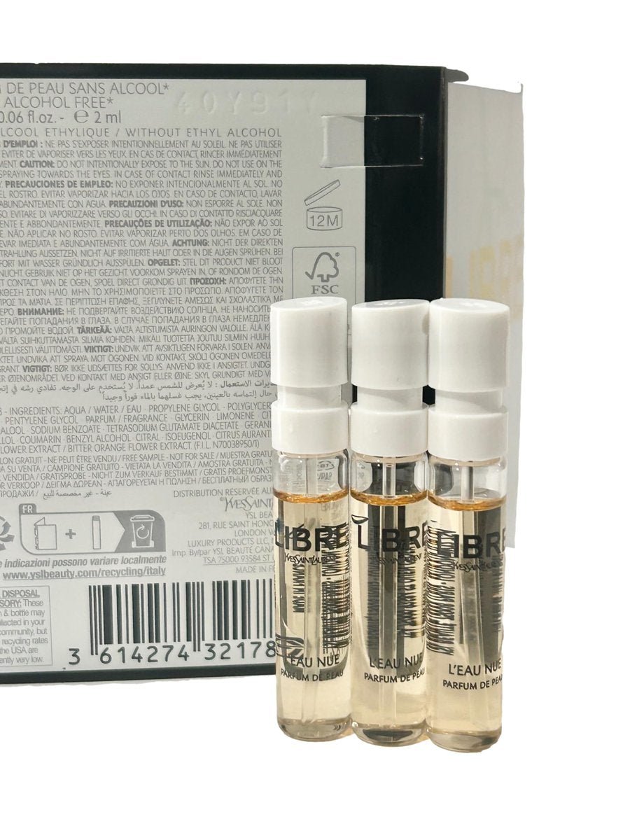 Yves Saint Laurent LIBRE L'EAU NUE Sample Perfume for Women - 2 ml / 0.06 oz (Set of 3) - görsel 7