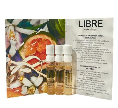 Yves Saint Laurent LIBRE L'EAU NUE Sample Perfume for Women - 2 ml / 0.06 oz (Set of 3)
