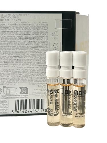 Yves Saint Laurent LIBRE L'EAU NUE Sample Perfume for Women - 2 ml / 0.06 oz (Set of 3)