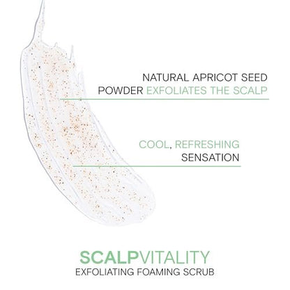 Joico Scalp Vitality Exfoliating Foaming Scrub - Removes Buildup, Soothes Dry, Oily & Itchy Scalp - Cooling Sensation - 6 Fl Oz Avelisse