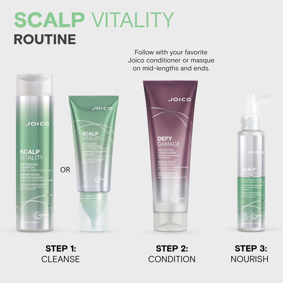 Joico Scalp Vitality Refreshing Shampoo – Soothe Dry, Oily & Itchy Scalp – Removes Flakes & Reduces Irritation – 10.1 fl oz Avelisse