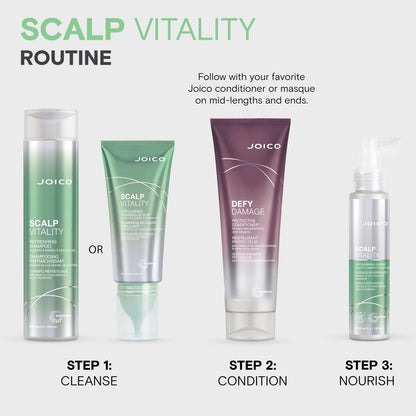 Joico Scalp Vitality Refreshing Shampoo – Soothe Dry, Oily & Itchy Scalp – Removes Flakes & Reduces Irritation – 10.1 fl oz Avelisse