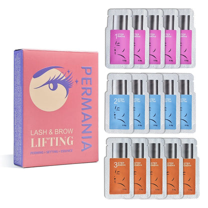 PERMANIA Eyelash Lift Kit – 15 Pcs Professional Lash Perm & Brow Lamination Set for Salon or Home Use Avelisse