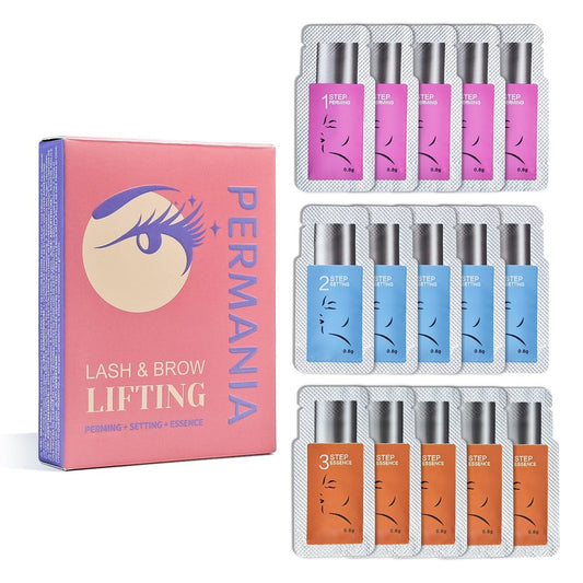 PERMANIA Eyelash Lift Kit – 15 Pcs Professional Lash Perm & Brow Lamination Set for Salon or Home Use Avelisse