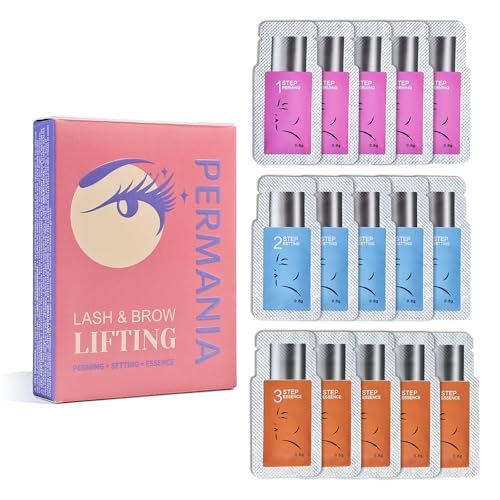 PERMANIA Eyelash Lift Kit – 15 Pcs Professional Lash Perm & Brow Lamination Set for Salon or Home Use Avelisse