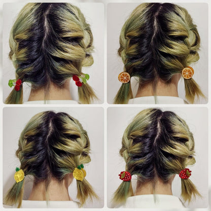 8PK Mini Fruit Hair Claw Clips for Girls - Cute Cherry Lemon Strawberry Orange Hair Clip Fun Summer Hair Accessories Avelisse
