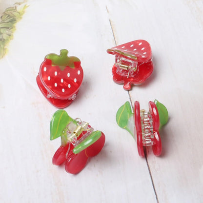 8PK Mini Fruit Hair Claw Clips for Girls - Cute Cherry Lemon Strawberry Orange Hair Clip Fun Summer Hair Accessories Avelisse