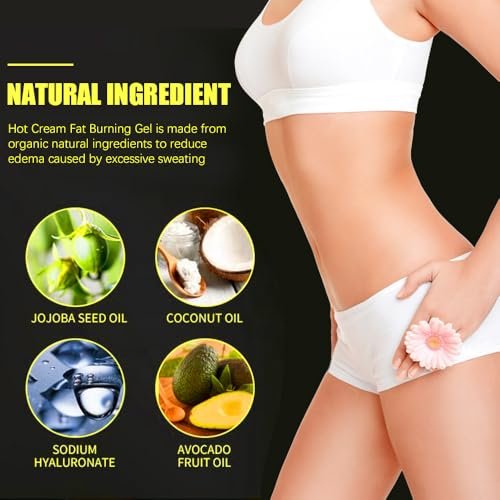 Grospe Sweat & Fat Burning Cream – Belly Fat Burner & Slimming Massage Cream for Thighs, Legs, Abdomen & Buttocks (4.23 OZ) - görsel 8