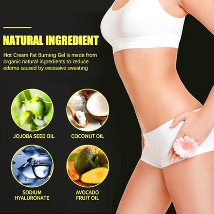 Grospe Sweat & Fat Burning Cream – Belly Fat Burner & Slimming Massage Cream for Thighs, Legs, Abdomen & Buttocks (4.23 OZ)