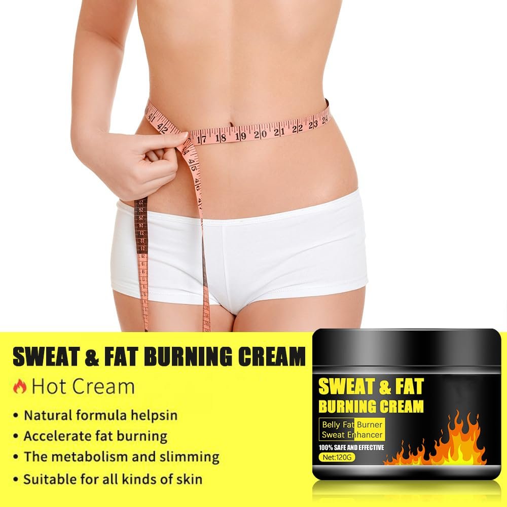 Grospe Sweat & Fat Burning Cream – Belly Fat Burner & Slimming Massage Cream for Thighs, Legs, Abdomen & Buttocks (4.23 OZ) - görsel 5
