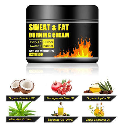 Grospe Sweat & Fat Burning Cream – Belly Fat Burner & Slimming Massage Cream for Thighs, Legs, Abdomen & Buttocks (4.23 OZ)