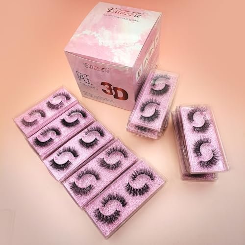 Ellazzle Faux Mink Eyelashes 3D Individual Look - 20 Pairs Mixed Lengths 12-15mm - görsel 10