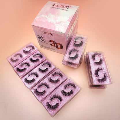 Ellazzle Faux Mink Eyelashes 3D Individual Look - 20 Pairs Mixed Lengths 12-15mm
