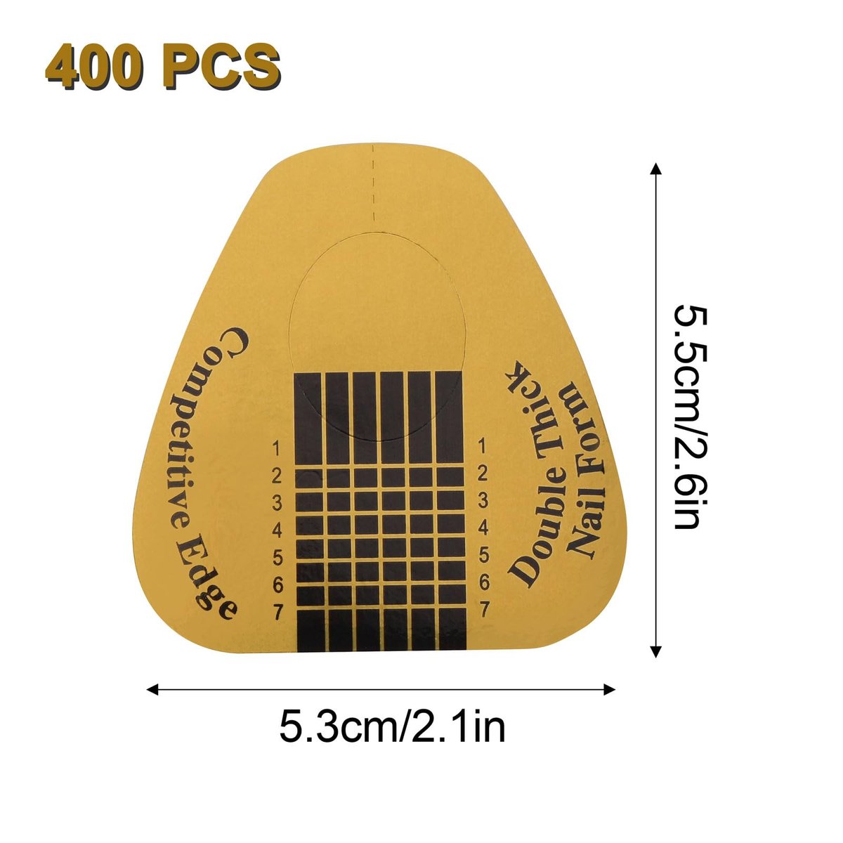 400 Pcs Gold Horseshoe Nail Forms for Acrylic, Builder Gel & Poly Gel - Professional Nail Extension Stickers for Home & Salon Use - görsel 3