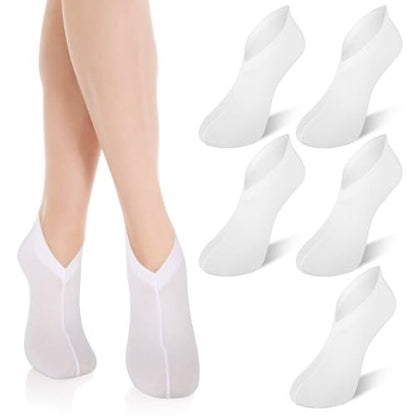 10-Pack White Spa Cotton Socks – Reusable Hydrating Socks for Dry, Cracked Feet Relief | Overnight Moisturizing Foot Care | Cotton Blend Breathable Foot Mask Sleeves for Home SPA Therapy Avelisse