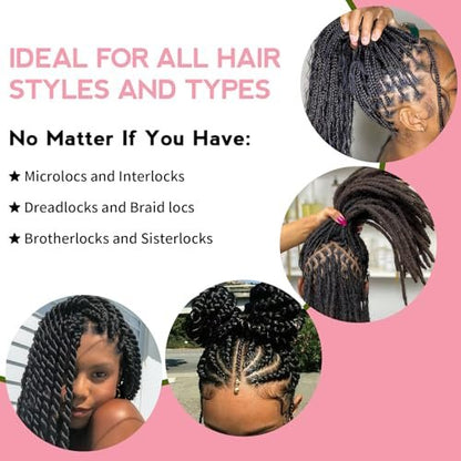 Goiple Braid Spray Rose Mint for Dreads & Locs – 10 fl oz Moisturizing Rose Water Spray for Itchy Scalp, Shine & Lightweight Hydration for Dull Hair, Twists, Cornrows, Box Braids – All Hair Types Avelisse