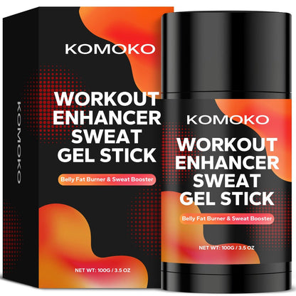 Komoko Fat Burning Sweat Gel Stick (3.5 oz) – Workout Enhancer Roll-On Gel for Belly Fat & Waist Toning for Women & Men
