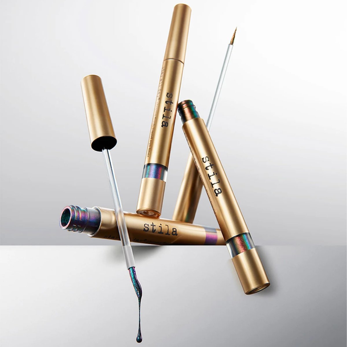 stila Stay All Day® Chroma-Flash Liquid Eye Liner - Long-Wear Shade-Shifting Metallic Liner, Smudge-Proof, Precision Brush Tip (Mermaid) - görsel 13