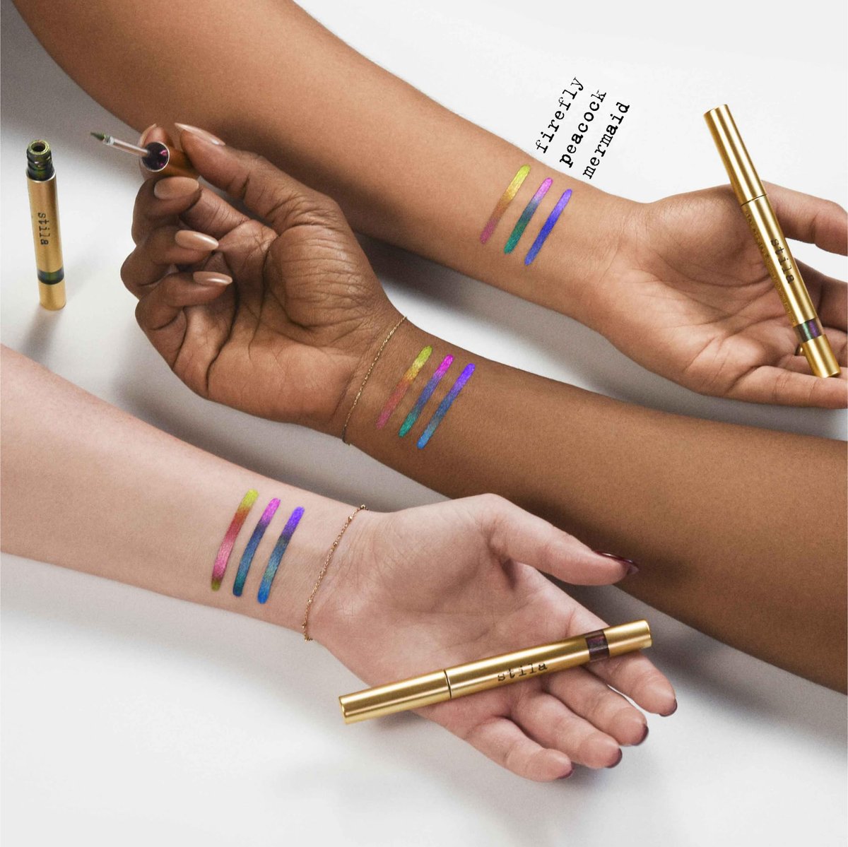 stila Stay All Day® Chroma-Flash Liquid Eye Liner - Long-Wear Shade-Shifting Metallic Liner, Smudge-Proof, Precision Brush Tip (Mermaid) - görsel 7