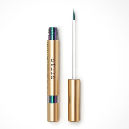 stila Stay All Day® Chroma-Flash Liquid Eye Liner - Peacock | Long-Wear Shade-Shifting Metallic Liner with Chrome Finish | Smudge-Proof, Fade-Resistant | Precision Brush Tip