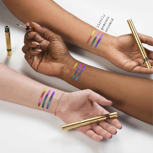 stila Stay All Day® Chroma-Flash Liquid Eye Liner - Peacock | Long-Wear Shade-Shifting Metallic Liner with Chrome Finish | Smudge-Proof, Fade-Resistant | Precision Brush Tip - görsel 8