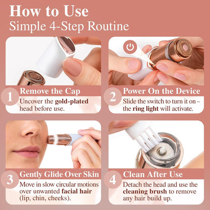 Facial Hair Removal for Women | Upper Lip Mustache Remover Device Face Shaver Woman Chin Peach Fuzz Electric Trimmer Dermaplane Female Razor Ladies Tweezers Lady Epilator Girls Gen3 by VISOFO