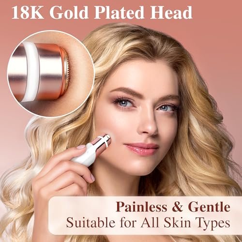 Facial Hair Removal for Women | Upper Lip Mustache Remover Device Face Shaver Woman Chin Peach Fuzz Electric Trimmer Dermaplane Female Razor Ladies Tweezers Lady Epilator Girls Gen3 by VISOFO - görsel 4