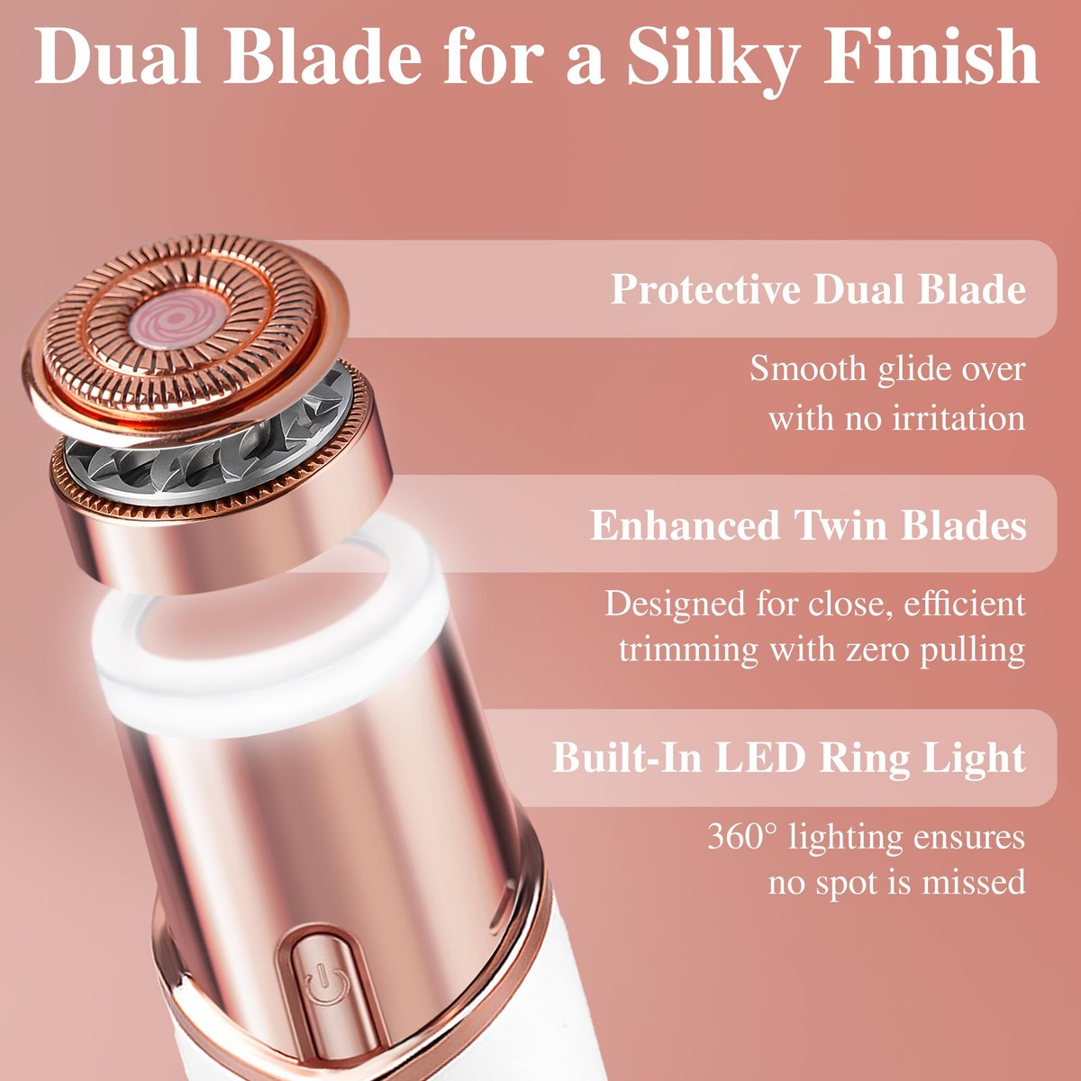 Facial Hair Removal for Women | Upper Lip Mustache Remover Device Face Shaver Woman Chin Peach Fuzz Electric Trimmer Dermaplane Female Razor Ladies Tweezers Lady Epilator Girls Gen3 by VISOFO - görsel 5