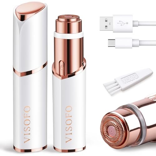 Facial Hair Removal for Women | Upper Lip Mustache Remover Device Face Shaver Woman Chin Peach Fuzz Electric Trimmer Dermaplane Female Razor Ladies Tweezers Lady Epilator Girls Gen3 by VISOFO - görsel 2