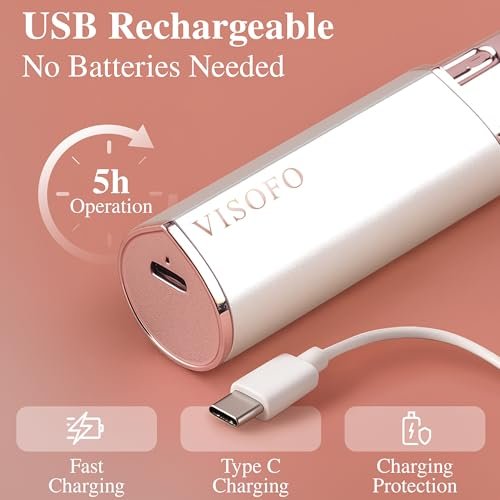 Facial Hair Removal for Women | Upper Lip Mustache Remover Device Face Shaver Woman Chin Peach Fuzz Electric Trimmer Dermaplane Female Razor Ladies Tweezers Lady Epilator Girls Gen3 by VISOFO - görsel 8
